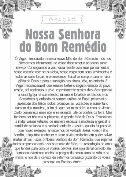 Santinho Nossa Senhora do Bom Remédio. Pcte c/ 250 Unids