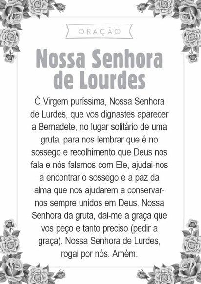 Santinho Nossa Senhora de Lourdes. Pcte c/ 250 Unids