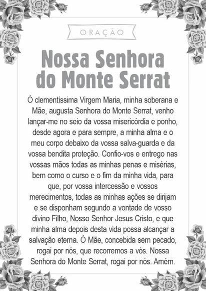 Santinho Nossa Senhora do Monte Serrat. Pcte c/ 250 Unids