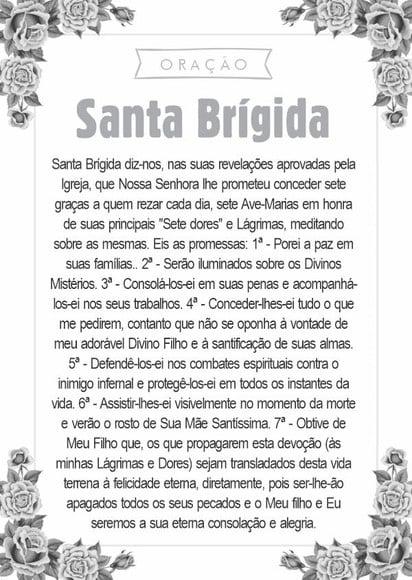 Santinho Santa Brígida. Pcte c/ 250 Unids