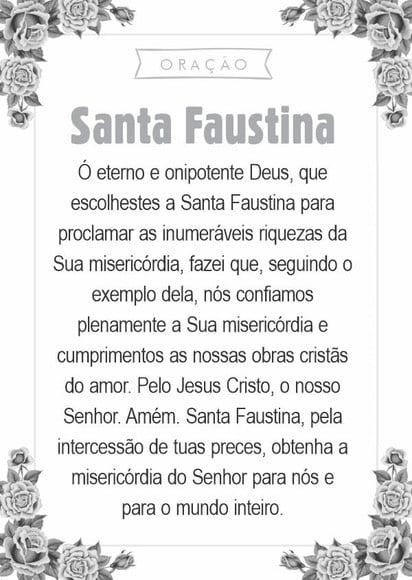 Santinho Santa Faustina. Pcte c/ 250 Unids