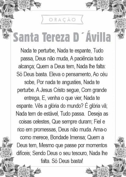 Santinho Santa Tereza D'ávilla. Pcte c/ 250 Unids