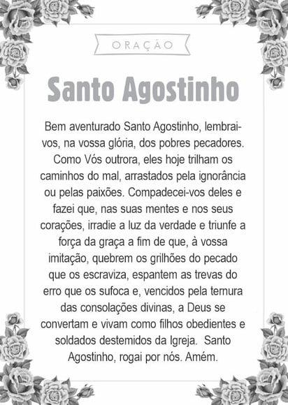 Santinho Santo Agostinho. Pcte c/ 250 Unids
