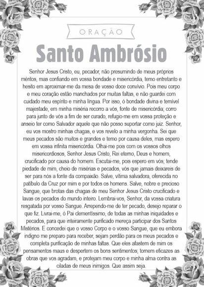 Santinho Santo Ambrósio. Pcte c/ 250 Unids