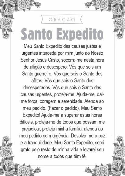 Santinho Santo Expedito. Pcte c/ 250 Unids