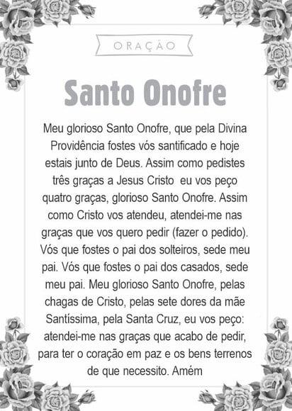 Santinho Santo Onofre. Pcte c/ 250 Unids