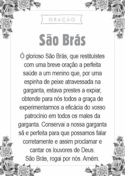 Santinho São Brás. Pcte c/ 250 Unids