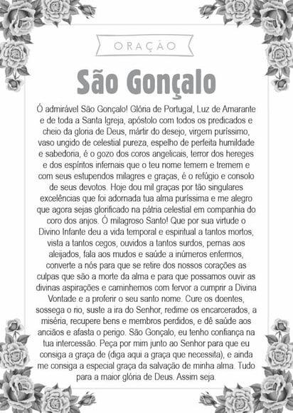 Santinho São Gonçalo. Pcte c/ 250 Unids