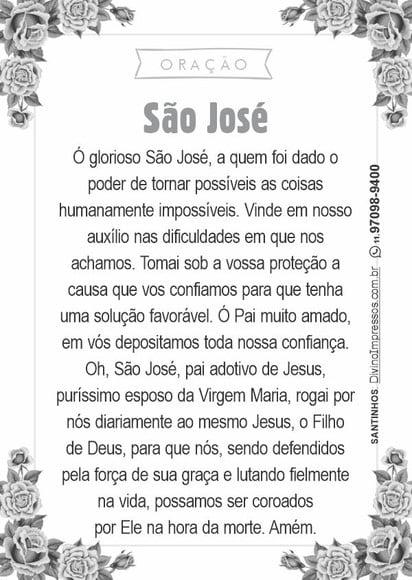 Santinho São José. Pcte c/ 250 Unids
