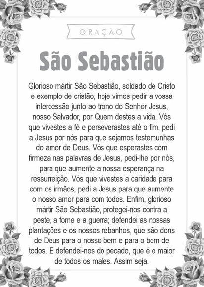 Santinho São Sebastião. Pcte c/ 250 Unids