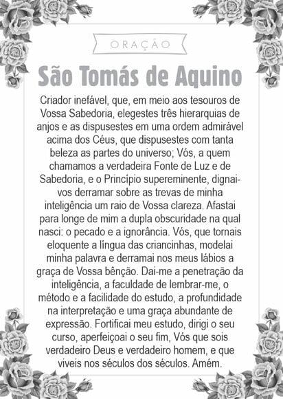 Santinho São Tomás de Aquino. Pcte c/ 250 Unids
