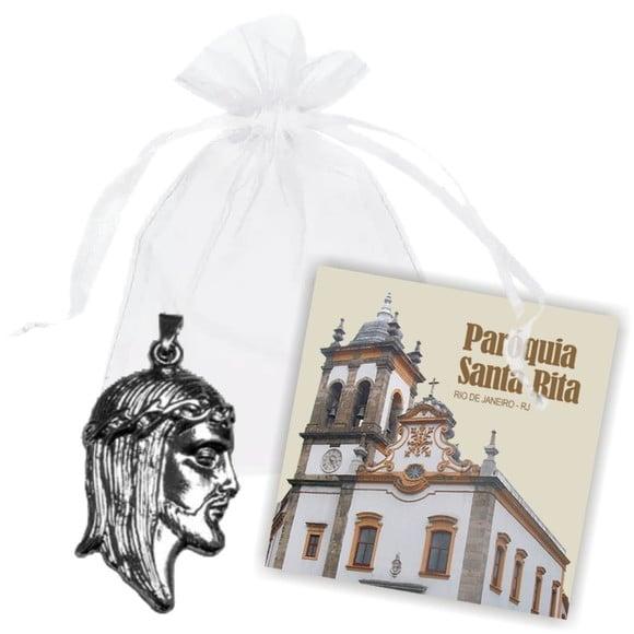 SAQUINHO DE ORGANZA + MINI CARTÃO - FOTO PARÓQUIA / IGREJA