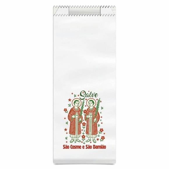 Saquinho de Papel São Cosme e São Damião + Brinde. c/ 100un