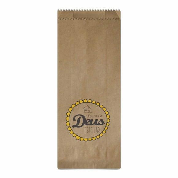Saquinho Kraft Simples Personalizado - Abençôe Deus...