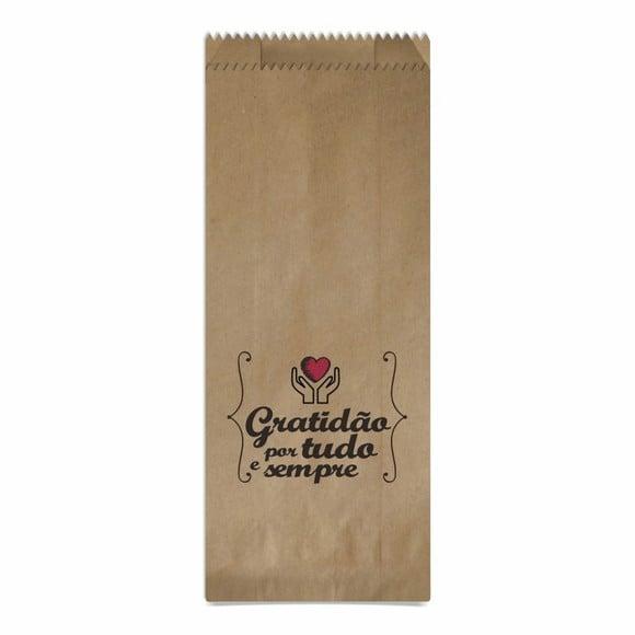 Saquinho Kraft Simples Personalizado - Gratidão Por Tudo...