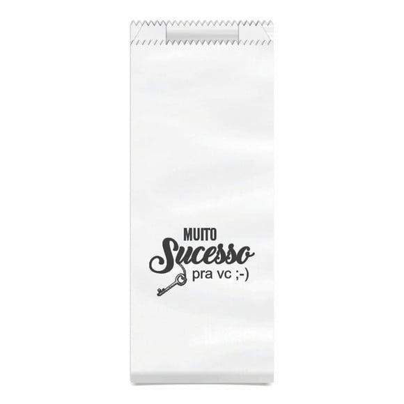 SAQUINHO KRAFT SIMPLES PERSONALIZADO - MUITO SUCESSO PRA VC