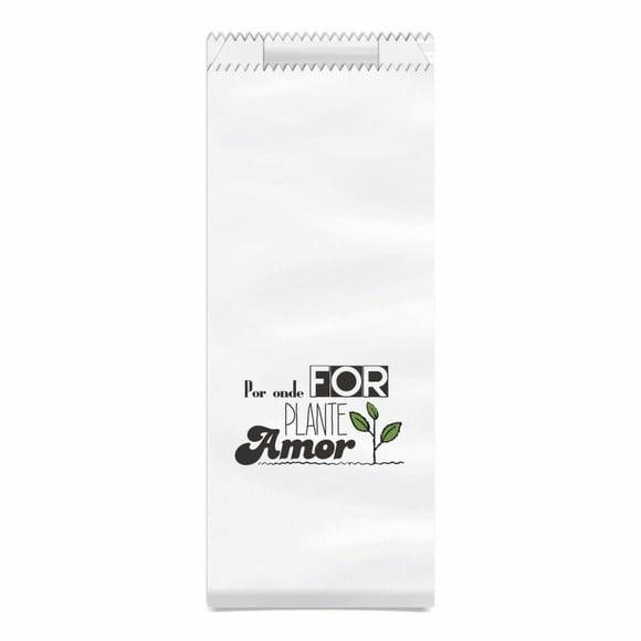 SAQUINHO KRAFT SIMPLES PERSONALIZADO - POR ONDE FOR...
