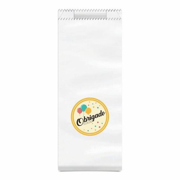 SAQUINHO KRAFT SIMPLES PERSONALIZADO - SUA PRESENÇA