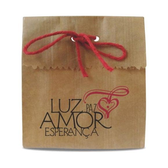 SAQUINHO PAPEL PERSONALIZADO - LUZ AMOR ESPERANÇA