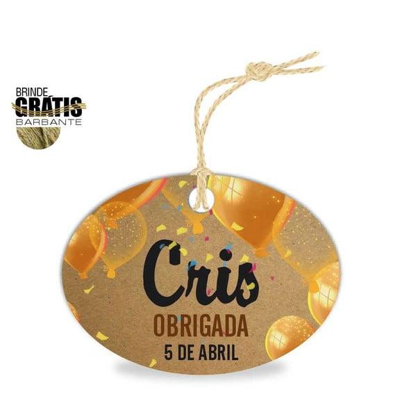 Tag aniversário oval