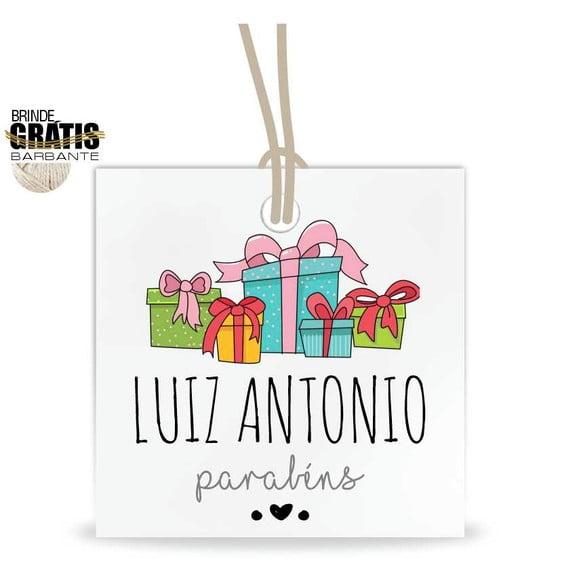 Tag aniversário quadrada