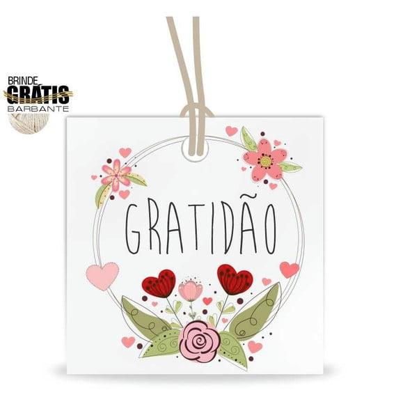 Tag aniversário quadrada