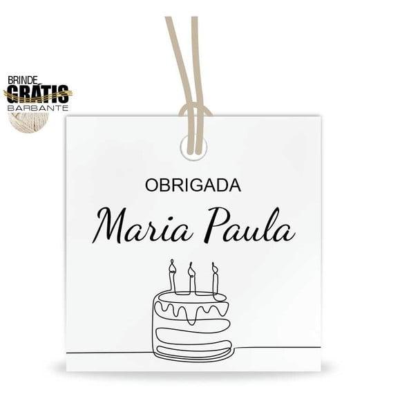 Tag aniversário quadrada