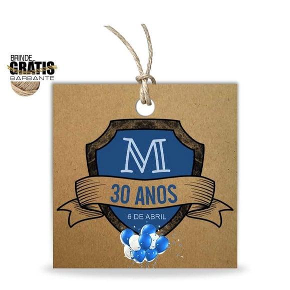 Tag aniversário quadrada