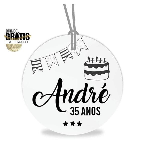 Tag aniversário redonda
