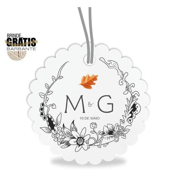 Tag casamento escalope floral