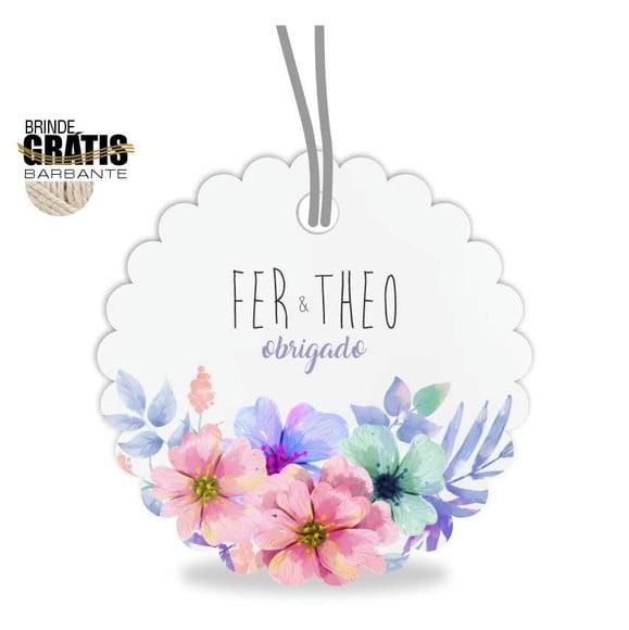 Tag casamento escalope floral