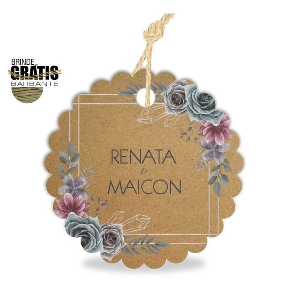 Tag casamento escalope floral