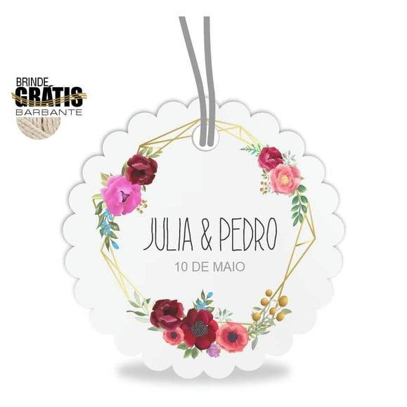 Tag casamento escalope floral