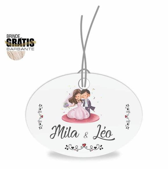 Tag casamento oval noivinhos