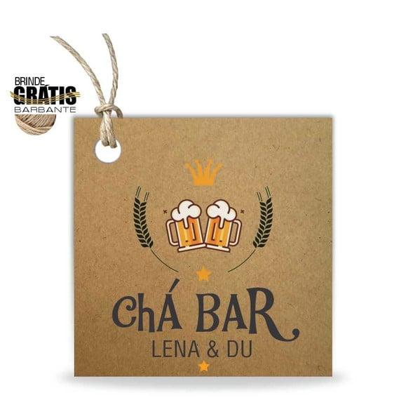 Tag casamento quadrada chá bar