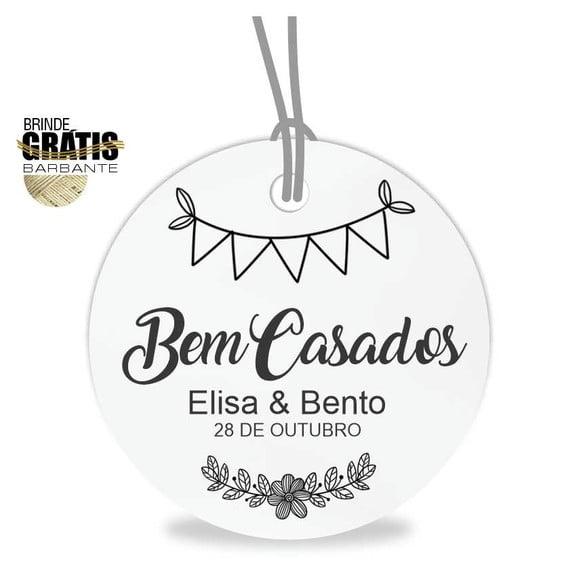 Tag casamento redonda bem-casados