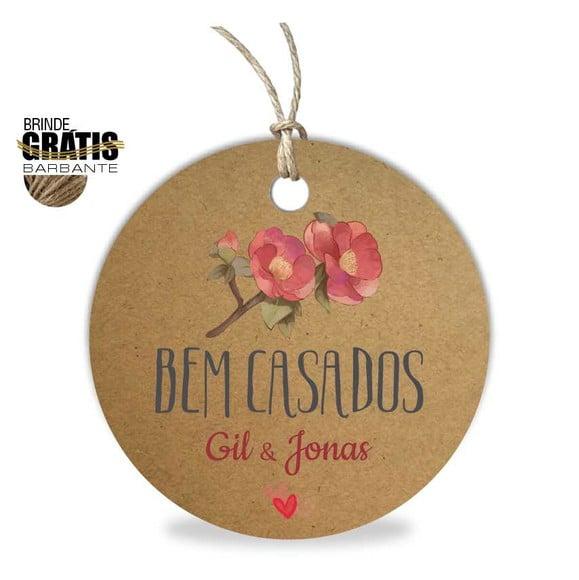 Tag casamento redonda bem-casados