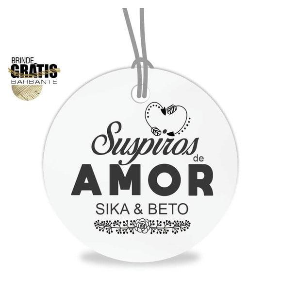 Tag casamento redonda suspiros de amor
