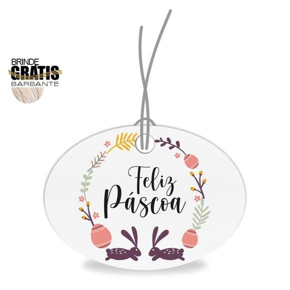 Tag Feliz Páscoa Personalizada, Mod.03