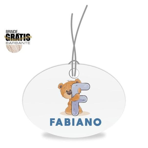 Tag infantil oval ursinho