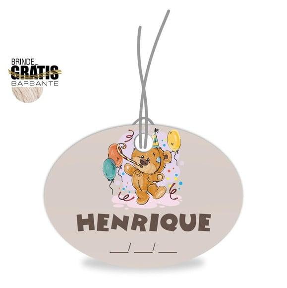 Tag infantil oval ursinho