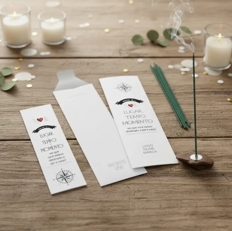 Lembrancinha Casamento Kit Incenso Lugar Tempo Momento Kraft - 24