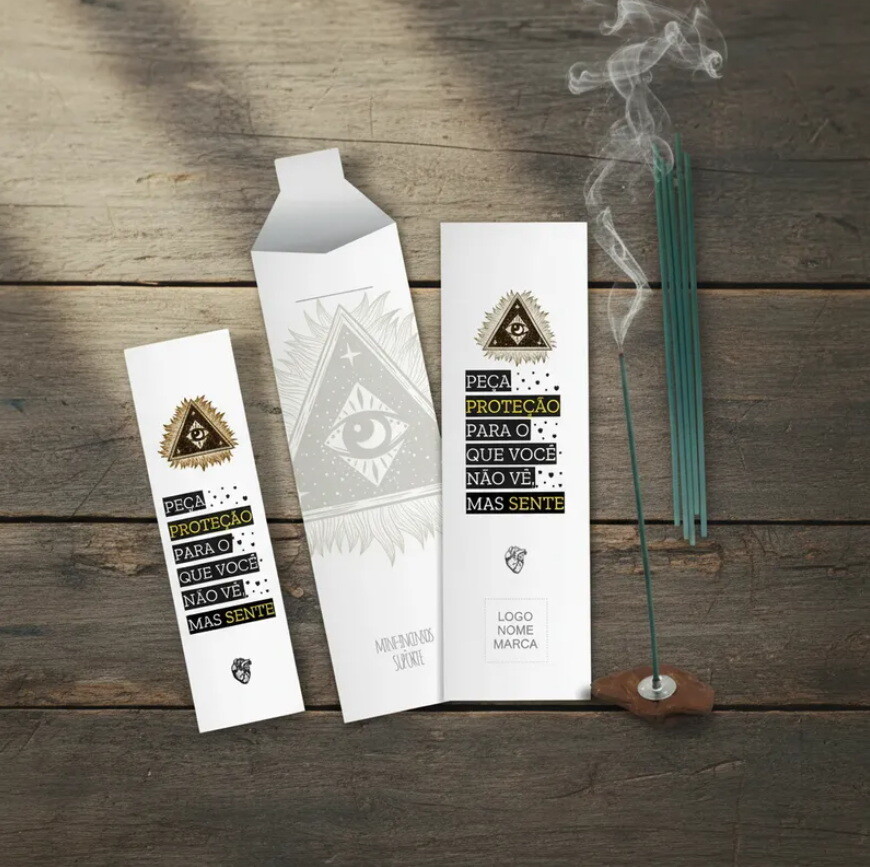 Kit Incenso Personalizado Proteção Intuição Esotérico Mimo -