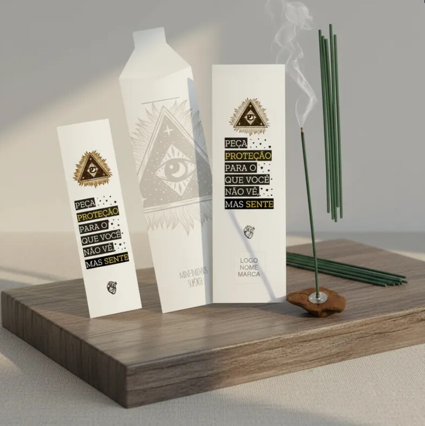 Kit Incenso Personalizado Proteção Intuição Esotérico Mimo -