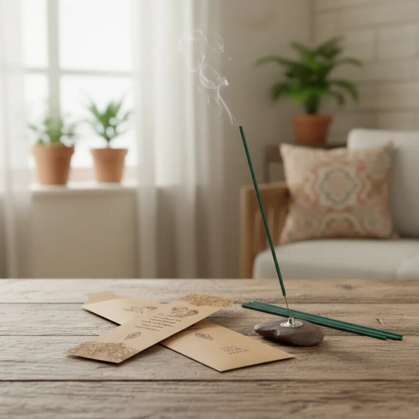 Kit Incenso Personalizado Querubim Renda Camurça Mimo - 24un