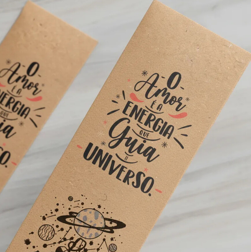 Kit Incenso Personalizado Galáxia Planeta Saturno Kraft - 24un