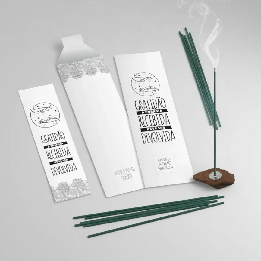Kit Incenso Personalizado Mão Mística Renda Lembrancinha - 24un