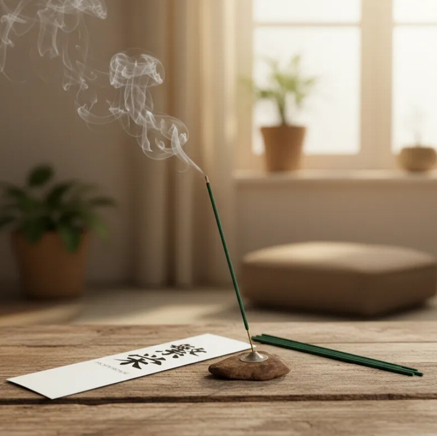 Kit Incenso Personalizado Ideograma Japonês Sucesso Kraft - 24un