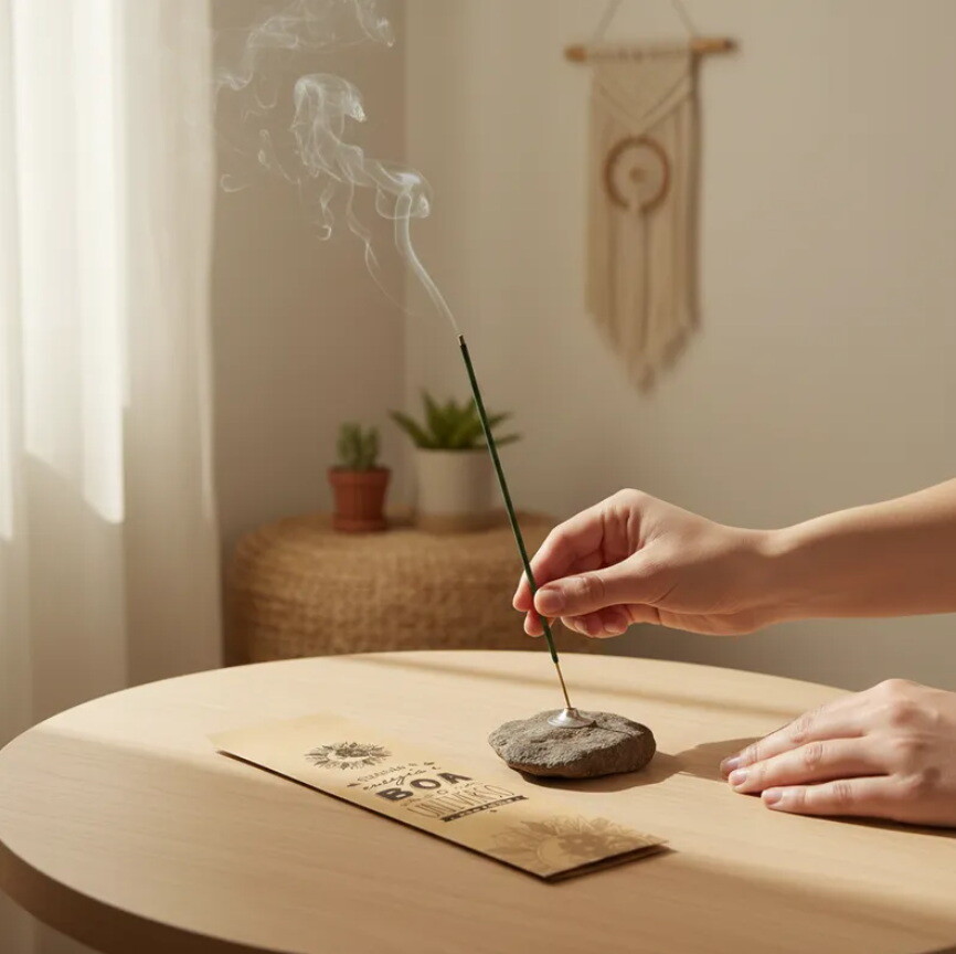 Kit Incenso Personalizado Místico Sol e Lua Kraft Mimo - 24un