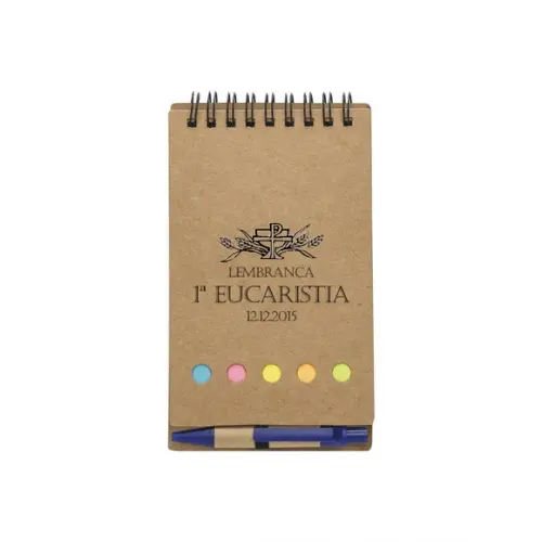 1ª EUCARISTIA - CADERNETA BLOCO DE ANOTAÇÕES C/ CANETA